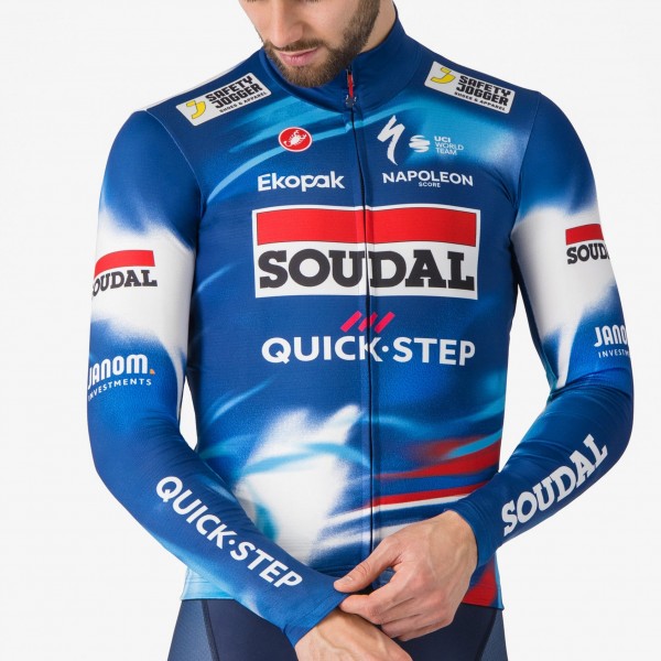 Herren Castelli Soudal Quick-Step 2025 Pro Thermal Mid langarm trikot Radtrikot Kaufen