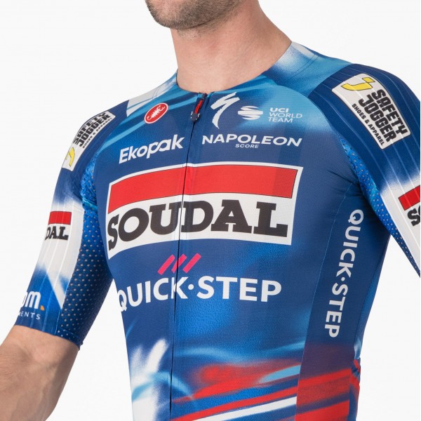 Herren Castelli Soudal Quick-Step 2025 Aero Race 8S trikot Radtrikot Kaufen