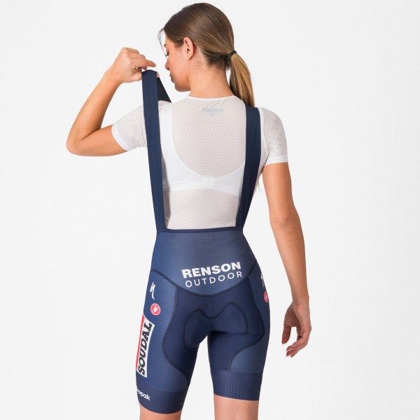 Damen Castelli Soudal Quick-Step 2025 Competizione 2 DT frau kurz tragerhose Radtrikot Kaufen
