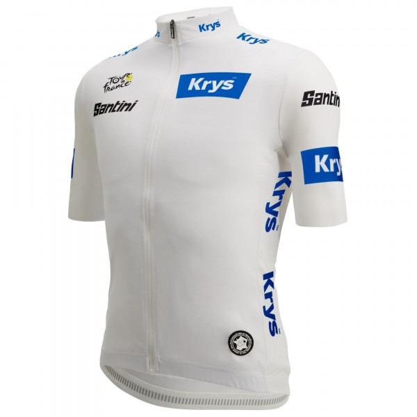 Herren Santini Weiß Tour de France 2025 Fan Linie trikot Radtrikot Kaufen