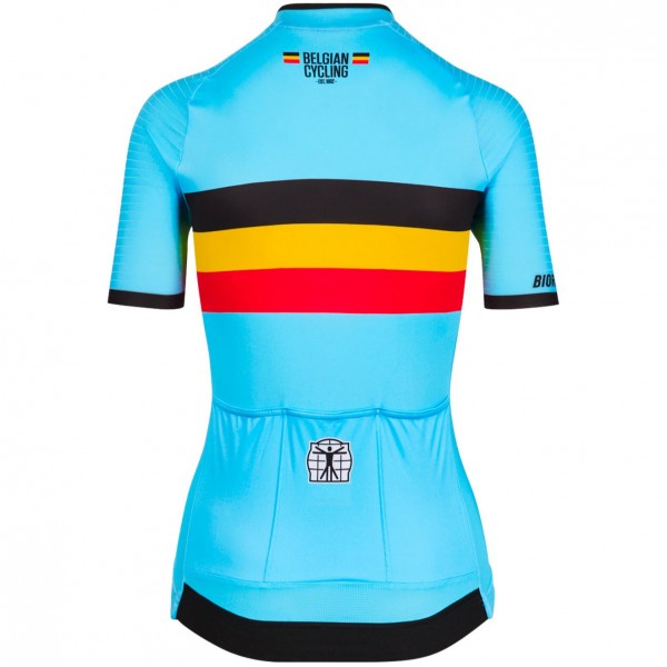 Damen Bioracer Belgischen Nationalen 2025 Icon Classic frau trikot Radtrikot Kaufen