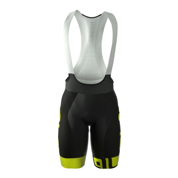 2016 Ale Graphics PRR Arcobaleno schwarz gelbs Fluo Fahrradbekleidung Kurz Trägerhose Radtrikot Kaufen