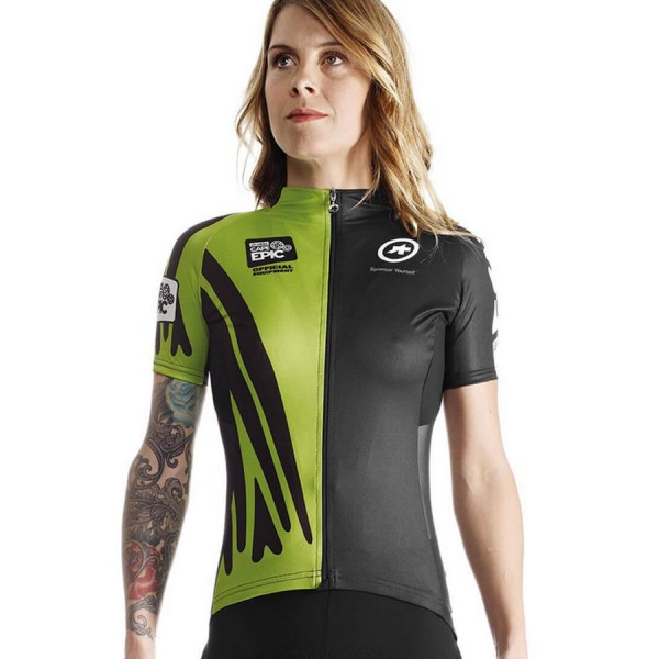 2016 Assos Grün Schwarz Radtrikot Kurzarm Damen Radtrikot Kaufen