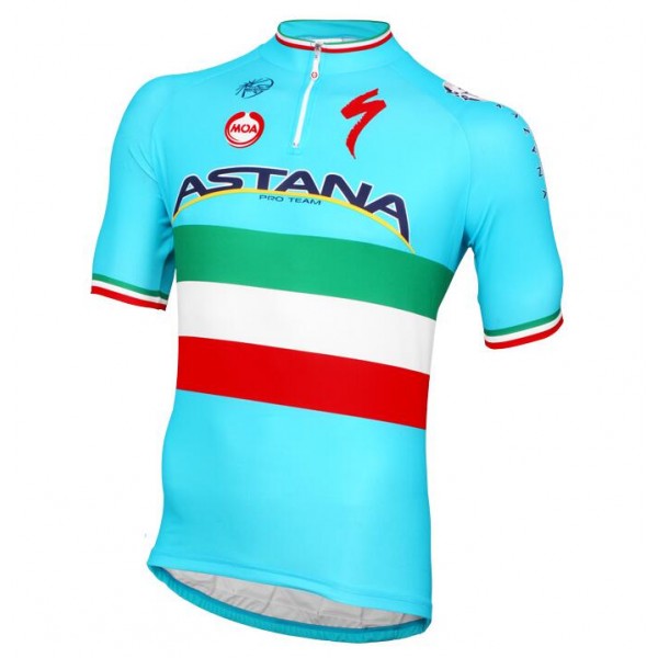 2016 ASTANA PRO TEAM Italian Champion Radtrikot Kurzarm Radtrikot Kaufen
