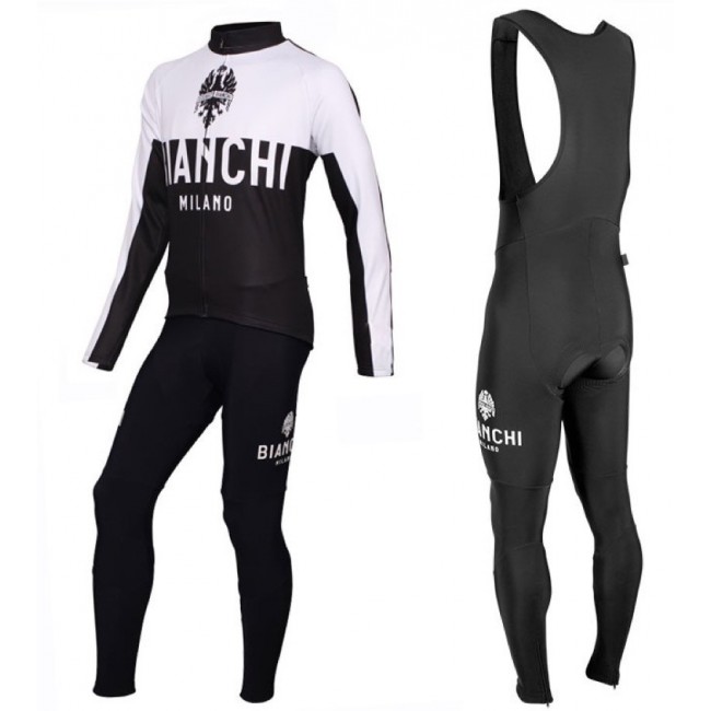 2016 Bianchi Milano Nalon Weiß-Schwarz Fahrradbekleidung Satz Radtrikot Langarm+Lang Trägerhose Radtrikot Kaufen 2016 Bianchi Milano Nalon Weiß-Schwarz Fahrradbekleidung Satz Radtrikot Langarm+Lang Trägerhose Radtrikot Kaufen