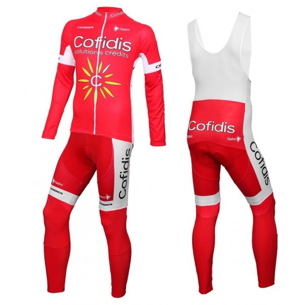 2016 Cofidis Team Fahrradbekleidung Satz Radtrikot Langarm+Lang Trägerhose Radtrikot Kaufen