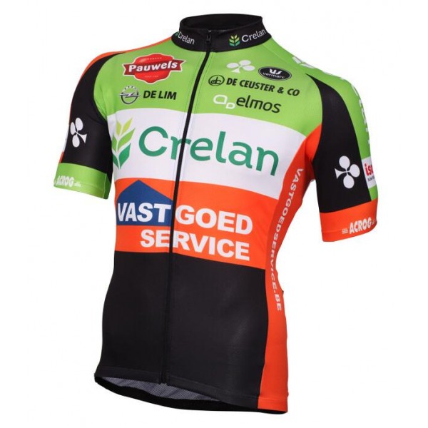 2016 CRELAN -VASTGOEDSERVICE Radtrikot Kurzarm Radtrikot Kaufen