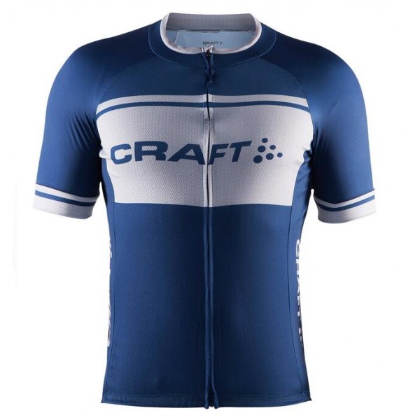 2016 CRAFT Classic Logo Radtrikot Kurzarm blau grau Radtrikot Kaufen