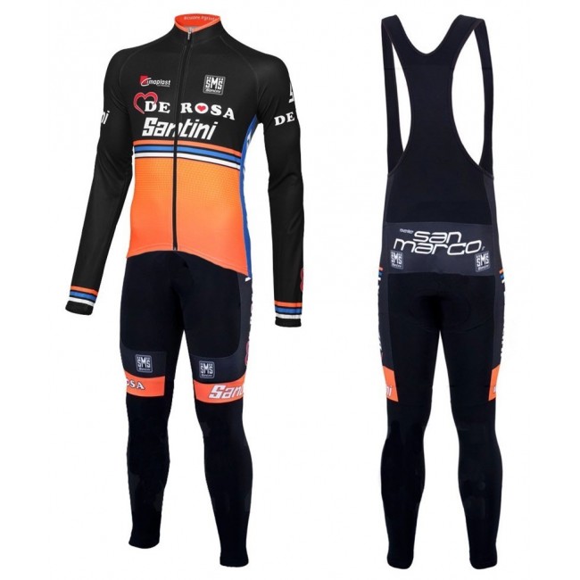 2016 Team DE-ROSA Schwarz-Orange Fahrradbekleidung Satz Radtrikot Langarm+Lang Trägerhose Radtrikot Kaufen 2016 Team DE-ROSA Schwarz-Orange Fahrradbekleidung Satz Radtrikot Langarm+Lang Trägerhose Radtrikot Kaufen