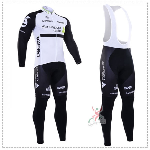 2016 Dimension Data Fahrradbekleidung Radtrikot Satz Langarm und Lange Trägerhose Radtrikot Kaufen