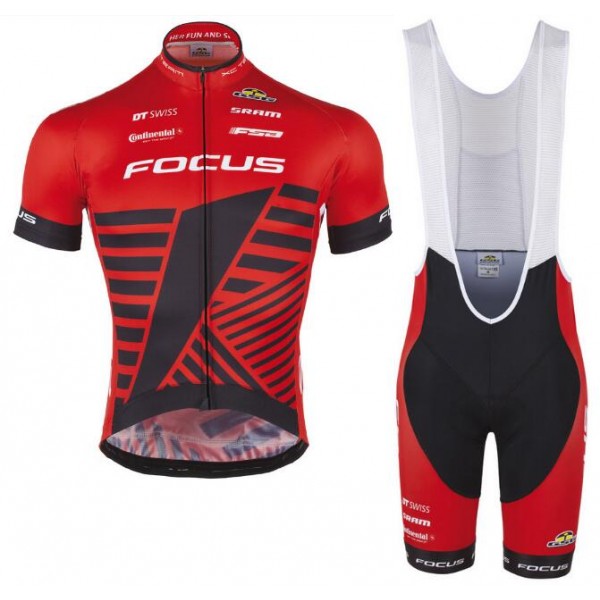 2016 GSG Focus XC Rouge Fahrradbekleidung Satz Fahrradtrikot Kurzarm Trikot und Kurz Trägerhose Radtrikot Kaufen