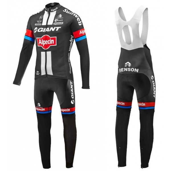 2016 Team Giant-Alpecin Fahrradbekleidung Satz Radtrikot Langarm+Lang Trägerhose Radtrikot Kaufen
