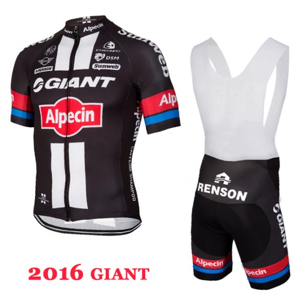 2016 Giant Fahrradbekleidung Satz Fahrradtrikot Kurzarm Trikot und Kurz Trägerhose Radtrikot Kaufen