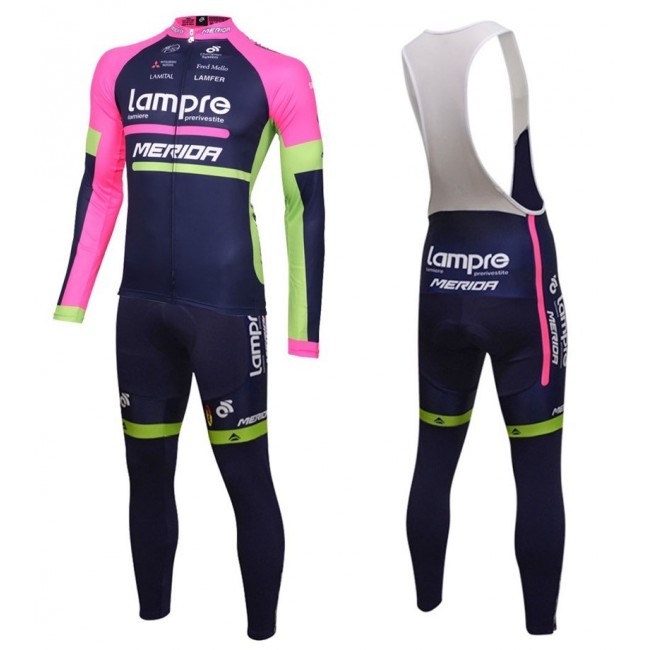 2016 Lampre Merida Fahrradbekleidung Satz Radtrikot Langarm+Lang Trägerhose Radtrikot Kaufen 2016 Lampre Merida Fahrradbekleidung Satz Radtrikot Langarm+Lang Trägerhose Radtrikot Kaufen