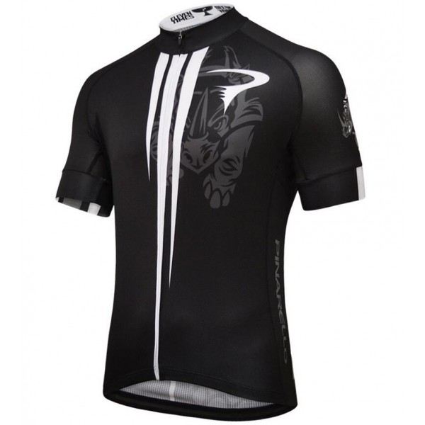 2016 Pinarello Rhino Radtrikot Kurzarm schwarz Weiß Radtrikot Kaufen