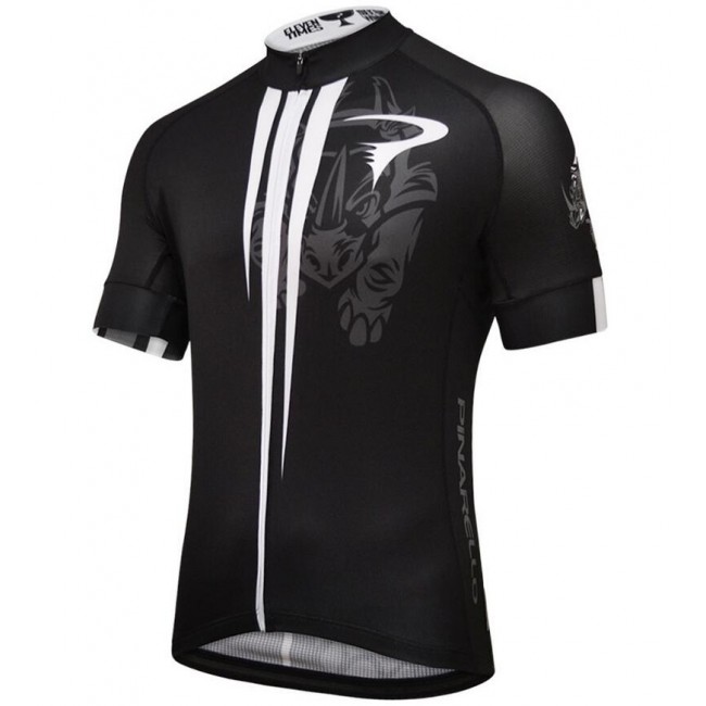 2016 Pinarello Rhino Radtrikot Kurzarm schwarz Weiß Radtrikot Kaufen 2016 Pinarello Rhino Radtrikot Kurzarm schwarz Weiß Radtrikot Kaufen