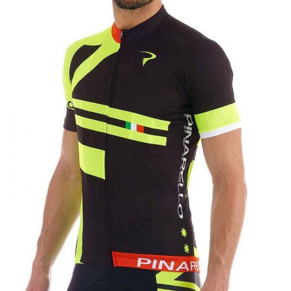 2016 Pinarello Fahrradbekleidung Kurzarm Radtrikot schwarz gelb Radtrikot Kaufen