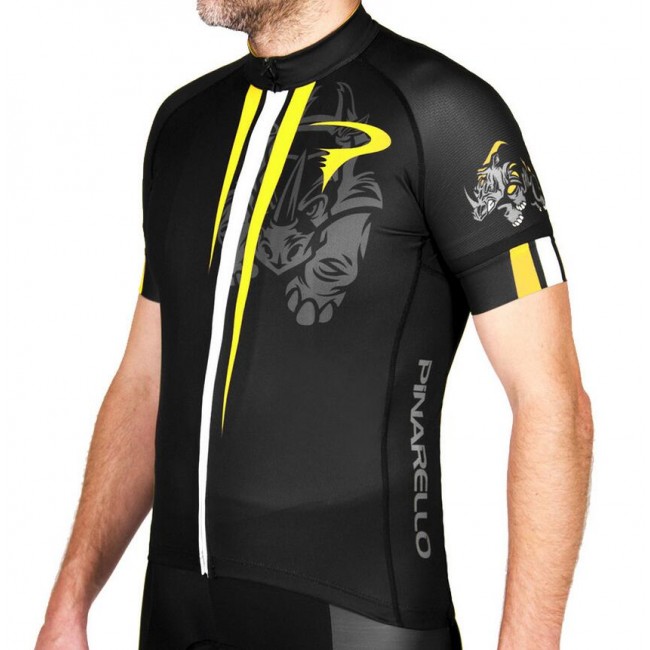 2016 Pinarello Rhino Radtrikot Kurzarm schwarz jaune Radtrikot Kaufen 2016 Pinarello Rhino Radtrikot Kurzarm schwarz jaune Radtrikot Kaufen