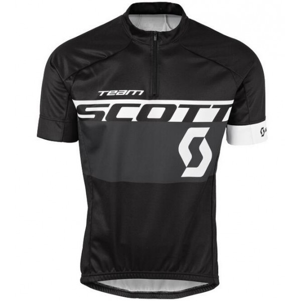 2016 Scott Radtrikot Kurzarm schwarz Weiß Radtrikot Kaufen