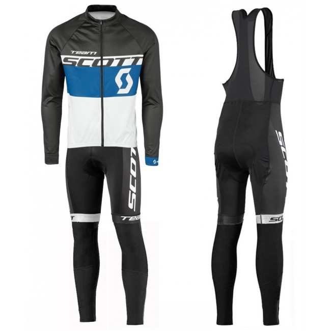 2016 Scott Team Schwarz-Blau-Weiß Fahrradbekleidung Satz Radtrikot Langarm+Lang Trägerhose Radtrikot Kaufen 2016 Scott Team Schwarz-Blau-Weiß Fahrradbekleidung Satz Radtrikot Langarm+Lang Trägerhose Radtrikot Kaufen