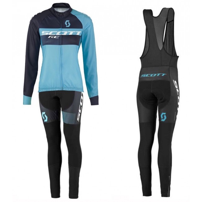 2016 Scott RC Schwarz-Blau Damen Fahrradbekleidung Satz Radtrikot Langarm+Lang Trägerhose Radtrikot Kaufen 2016 Scott RC Schwarz-Blau Damen Fahrradbekleidung Satz Radtrikot Langarm+Lang Trägerhose Radtrikot Kaufen