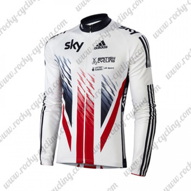 2016 Team SKY British Winter Fahrradtrikot Langarm Weiß Rot Blau Radtrikot Kaufen 2016 Team SKY British Winter Fahrradtrikot Langarm Weiß Rot Blau Radtrikot Kaufen