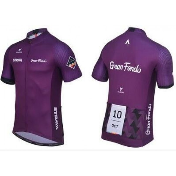 2016 Strava Radtrikot Kurzarm lila Radtrikot Kaufen