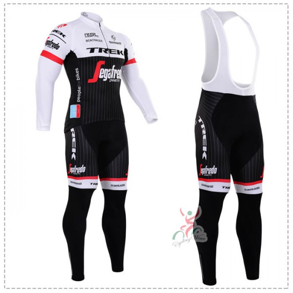 2016 Trek Segafredo RSL Fahrradbekleidung Radtrikot Satz Langarm und Lange Trägerhose Radtrikot Kaufen