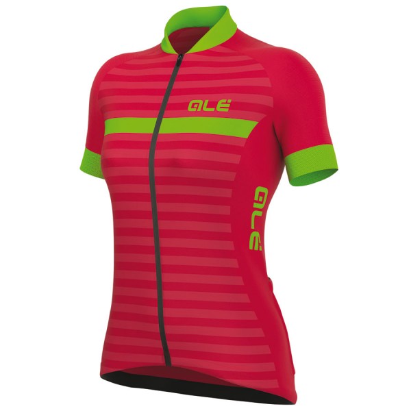 2017 Damen Ale Excel Riviera Radtrikot Kurzarm Pink Grün Radtrikot Kaufen