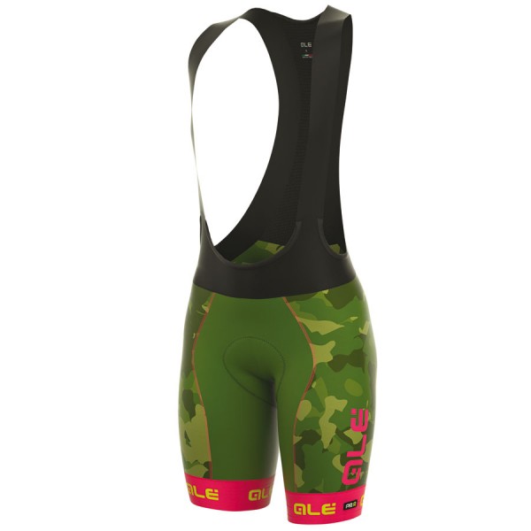 2017 Damen Ale Graphics PRR Camo Kurz Trägerhose Grün Pink Radtrikot Kaufen