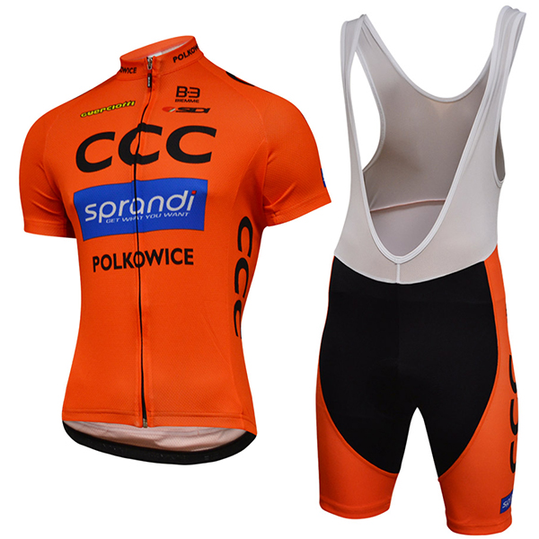 2017 CCC Sprandi Team Fahrradbekleidung Satz Radtrikot Kurzarm+Kurz Trägerhose Radtrikot Kaufen