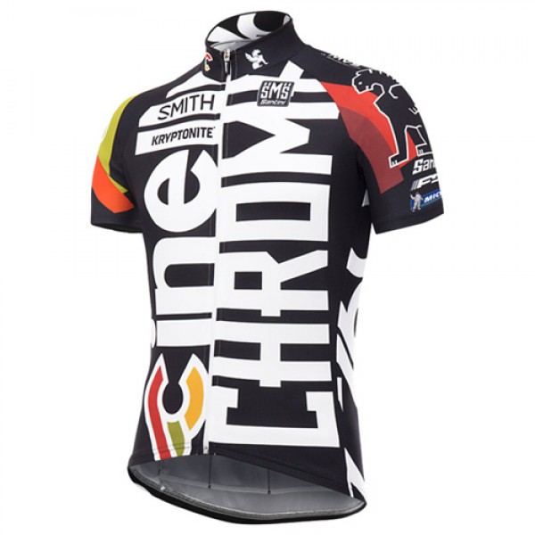 Pro 2017 Cinelli Chrome Schwarz Radtrikot Kurzarm Radtrikot Kaufen