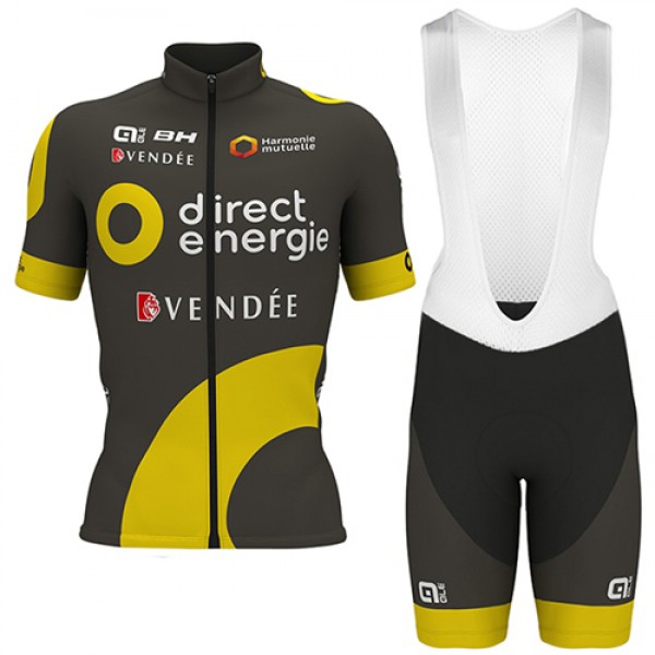 2017 Direct Energie Fahrradbekleidung Satz Radtrikot Kurzarm+Kurz Trägerhose Radtrikot Kaufen
