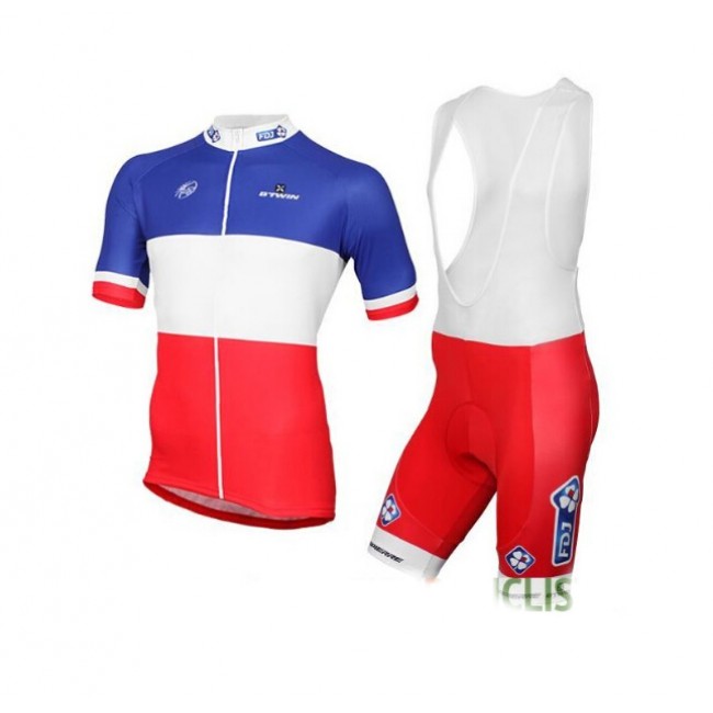 FDJ 2017 Fahrradbekleidung Satz Radtrikot Kurzarm+Kurz Trägerhose Radtrikot Kaufen FDJ 2017 Fahrradbekleidung Satz Radtrikot Kurzarm+Kurz Trägerhose Radtrikot Kaufen