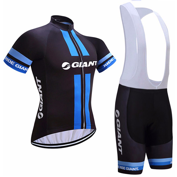 2017 Giant Fahrradbekleidung Satz Radtrikot Kurzarm+Kurz Trägerhose Schwarz Radtrikot Kaufen