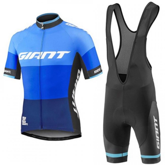 2017 Giant Fahrradbekleidung Satz Radtrikot Kurzarm+Kurz Trägerhose Blau Radtrikot Kaufen 2017 Giant Fahrradbekleidung Satz Radtrikot Kurzarm+Kurz Trägerhose Blau Radtrikot Kaufen