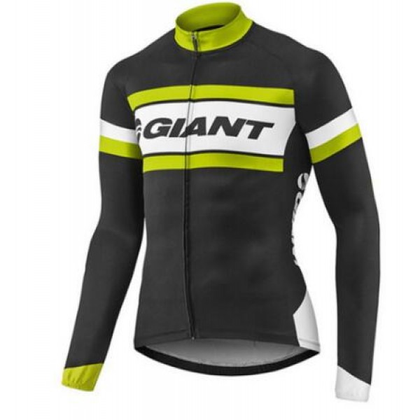 2017 Giant Gelb Schwarz Radtrikot Langarm Radtrikot Kaufen