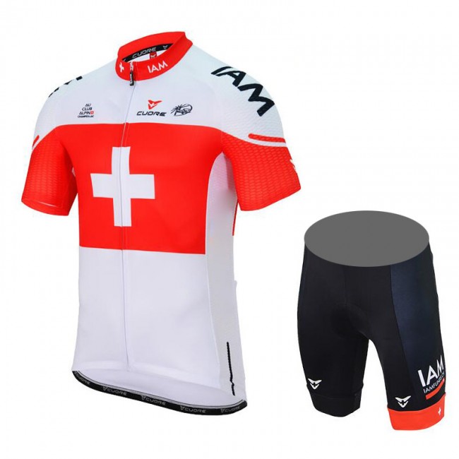 IAM 2017 Swiss Champion Fahrradbekleidung Satz Radtrikot Kurzarm+Kurz Radhose Radtrikot Kaufen IAM 2017 Swiss Champion Fahrradbekleidung Satz Radtrikot Kurzarm+Kurz Radhose Radtrikot Kaufen