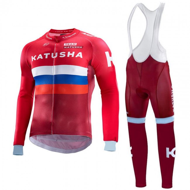 Katusha 2017 Fahrradbekleidung Satz Radtrikot Langarm+Lang Trägerhose Radtrikot Kaufen Katusha 2017 Fahrradbekleidung Satz Radtrikot Langarm+Lang Trägerhose Radtrikot Kaufen