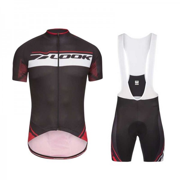 Look 2017 Rot Fahrradbekleidung Satz Radtrikot Kurzarm+Kurz Trägerhose Radtrikot Kaufen