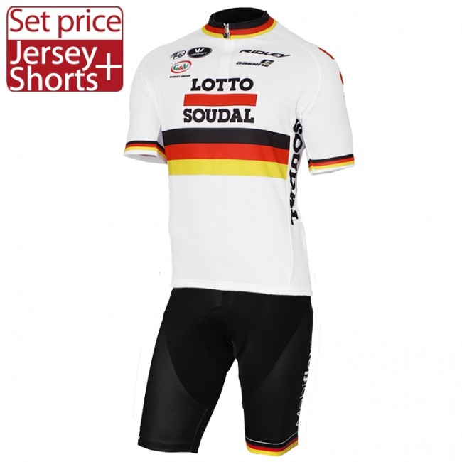 2017 LOTTO SOUDAL Germany Weiß Fahrradbekleidung Satz Radtrikot Kurzarm+Kurz Radhose Radtrikot Kaufen 2017 LOTTO SOUDAL Germany Weiß Fahrradbekleidung Satz Radtrikot Kurzarm+Kurz Radhose Radtrikot Kaufen