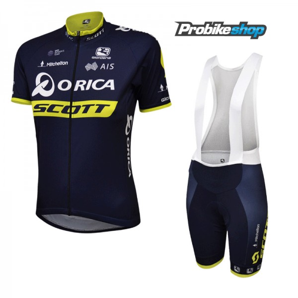 Damen Orica Scott Pro 2017 Fahrradbekleidung Satz Radtrikot Kurzarm+Kurz Trägerhose Schwarz Radtrikot Kaufen