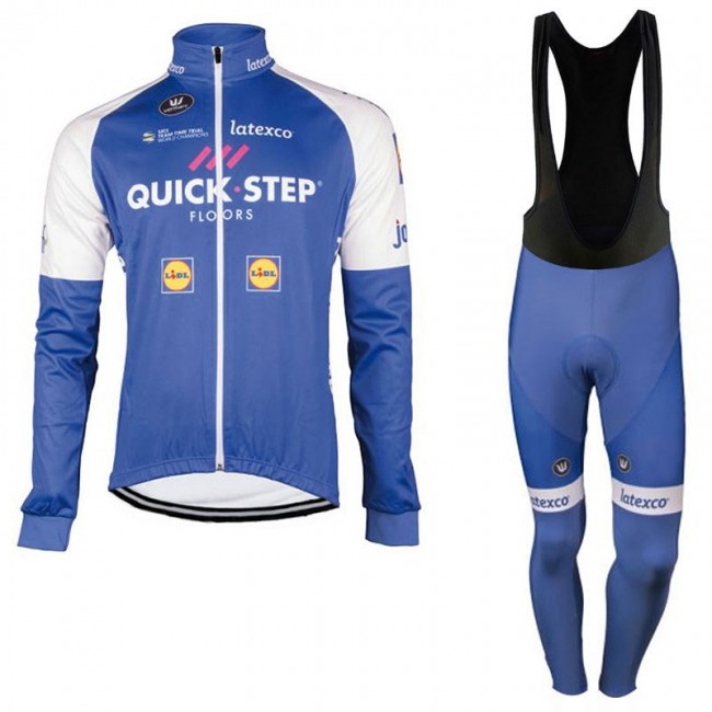 Quick Step Floors 2017 Pro Fahrradbekleidung Satz Radtrikot Langarm+Lang Trägerhose Schwarz Radtrikot Kaufen Quick Step Floors 2017 Pro Fahrradbekleidung Satz Radtrikot Langarm+Lang Trägerhose Schwarz Radtrikot Kaufen