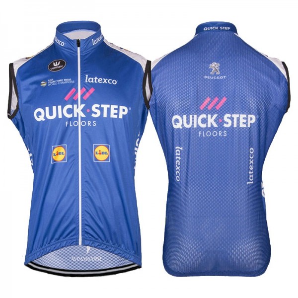 Quick Step Floors 2017 Pro ärmelloses Trikot Blau Radtrikot Kaufen
