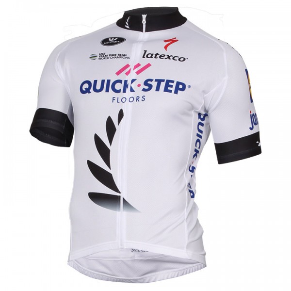 Quick Step Floors 2017 Weiß Radtrikot Kurzarm Radtrikot Kaufen