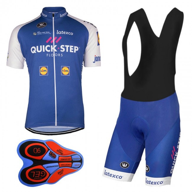 Quick Step Floors 2017 Pro Fahrradbekleidung Satz Radtrikot Kurzarm+Kurz Trägerhose Schwarz Radtrikot Kaufen Quick Step Floors 2017 Pro Fahrradbekleidung Satz Radtrikot Kurzarm+Kurz Trägerhose Schwarz Radtrikot Kaufen