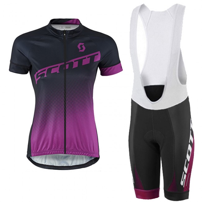 2017 Scott Damen Schwarz violett Fahrradbekleidung Satz Radtrikot Kurzarm+Kurz Trägerhose Radtrikot Kaufen 2017 Scott Damen Schwarz violett Fahrradbekleidung Satz Radtrikot Kurzarm+Kurz Trägerhose Radtrikot Kaufen