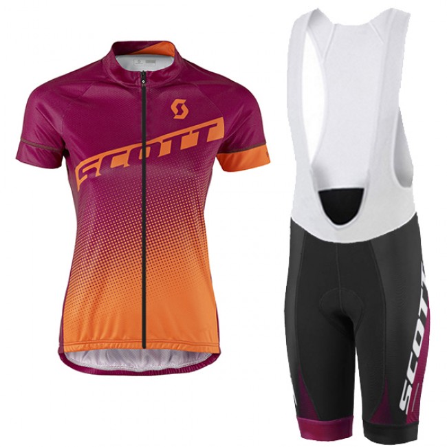 2017 Scott Damen orange violett Fahrradbekleidung Satz Radtrikot Kurzarm+Kurz Trägerhose Radtrikot Kaufen 2017 Scott Damen orange violett Fahrradbekleidung Satz Radtrikot Kurzarm+Kurz Trägerhose Radtrikot Kaufen