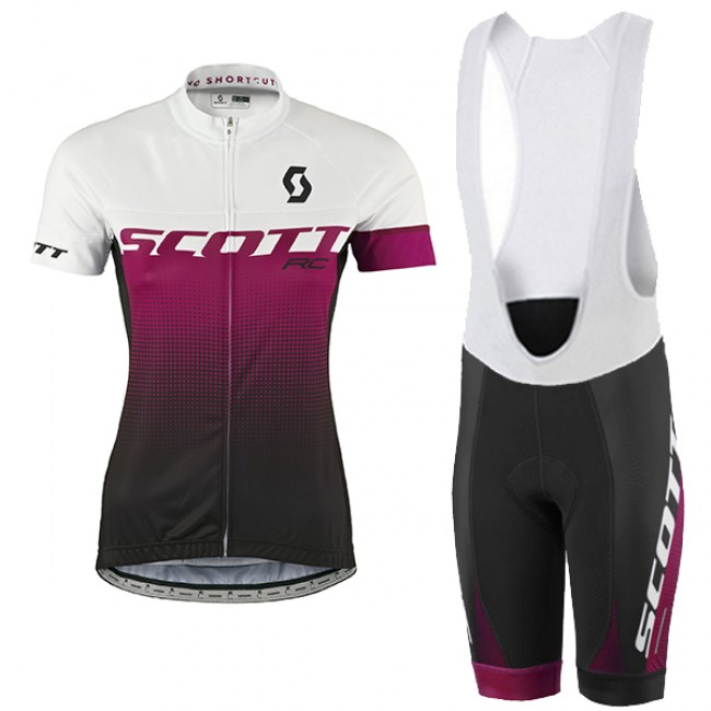 2017 Scott Damen Weiß violett Fahrradbekleidung Satz Radtrikot Kurzarm+Kurz Trägerhose Radtrikot Kaufen 2017 Scott Damen Weiß violett Fahrradbekleidung Satz Radtrikot Kurzarm+Kurz Trägerhose Radtrikot Kaufen