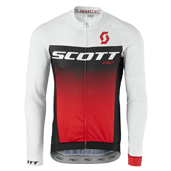 2017 Scott Rc Weiß Schwarz Rot Radtrikot Langarm Radtrikot Kaufen